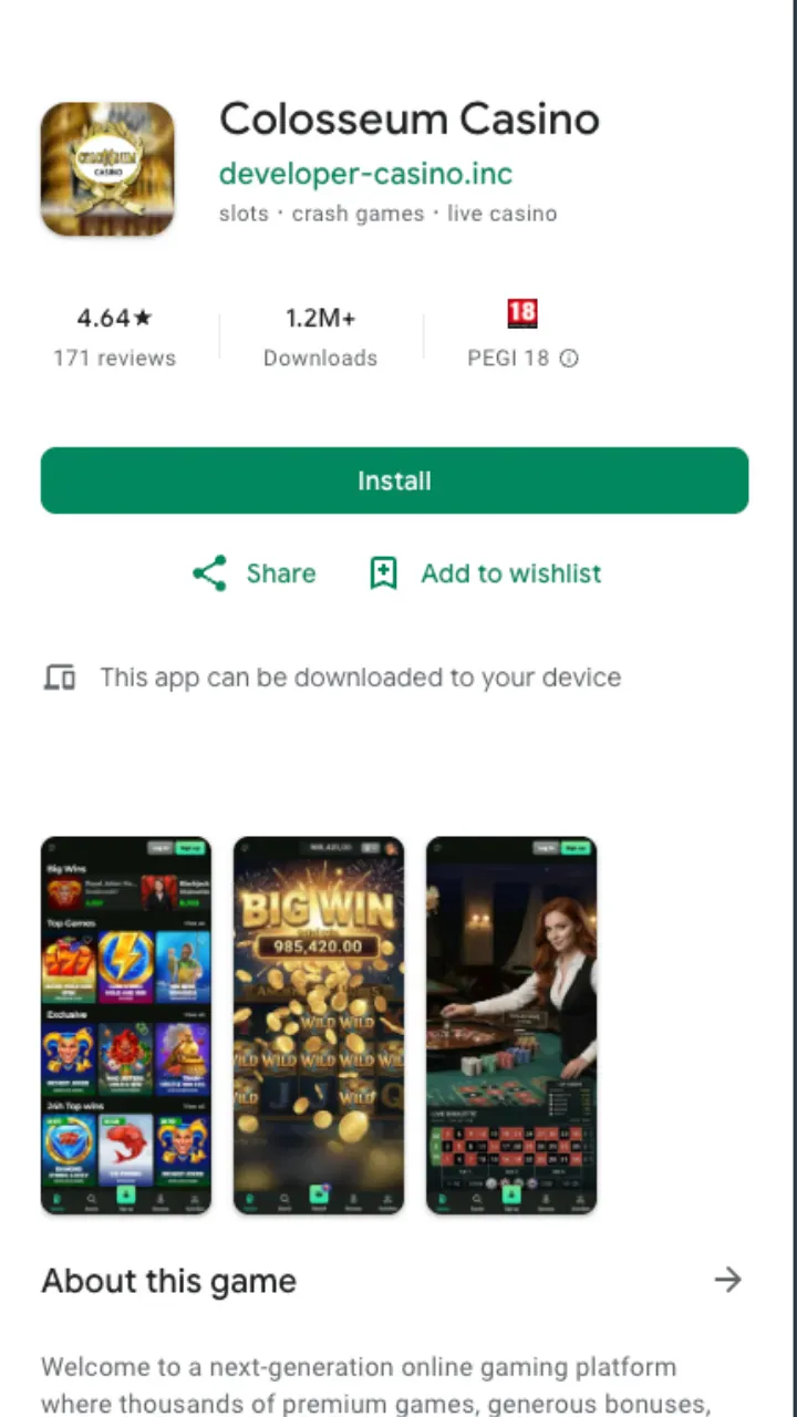 Colosseum Casino app